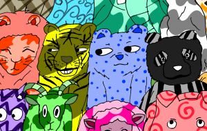 カラフル個性なアニマル達 - ましゅまろまかろん 