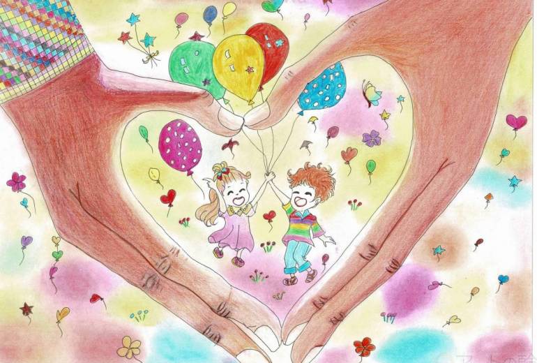 ハート　幸せいっぱい、あふれる愛