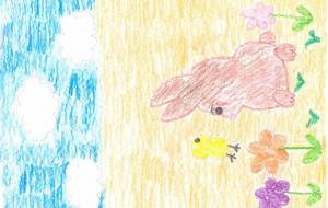 うさぎとひよこ - あーちゃん