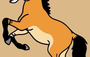 モウコノウマ - シマハイエナ