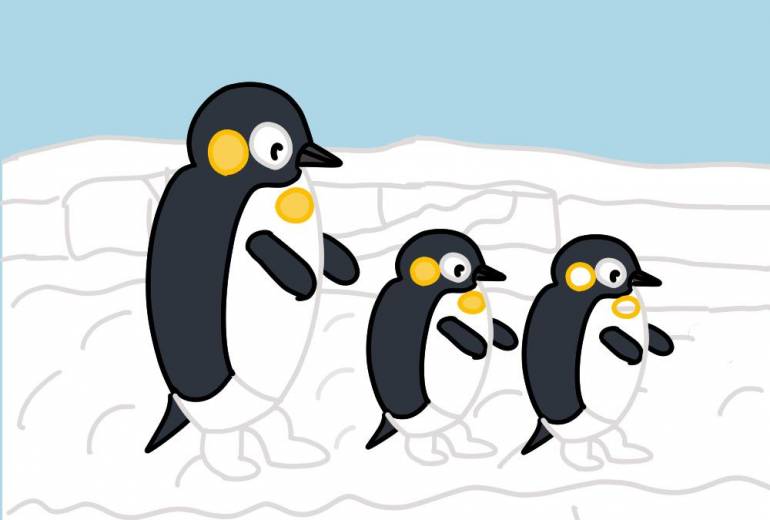 南極のペンギン