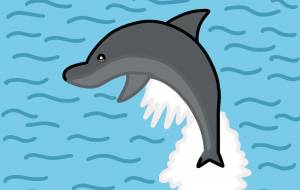 海に泳いでいるイルカ - アクター 