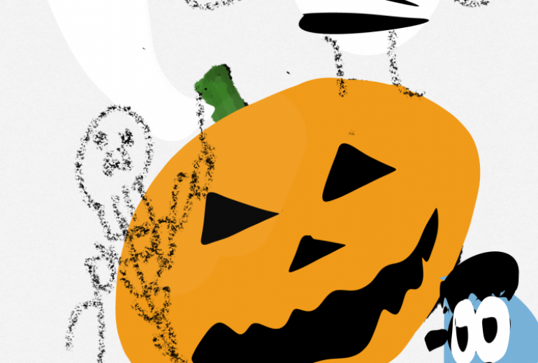 ハート　人間のハロウィンの裏側で