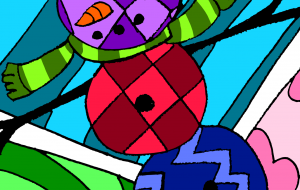 カラフルスノーマン - ましゅまろまかろん