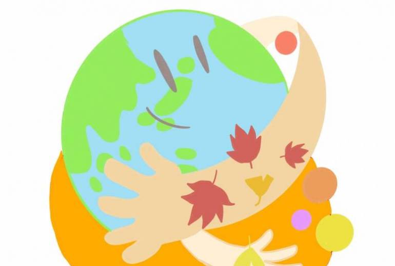 ハート　秋とぬくもり包む愛