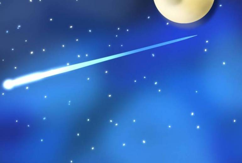 ダイヤ 銀河に輝く彗星