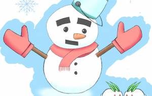 雪だるまたち - スイカ