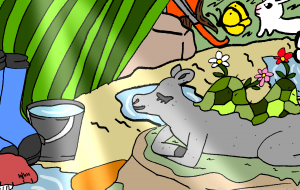 自然を守るラクダの石像 - ましゅまろまかろん