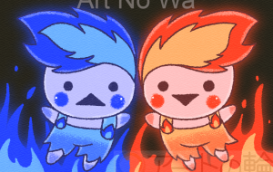 赤と青の炎たち - はなもも 