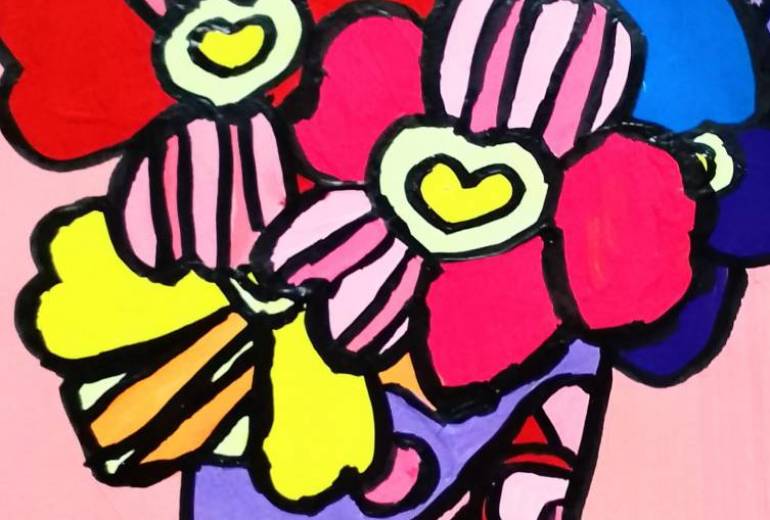 花咲く愛の色どりの花