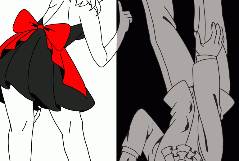 スペード　陰陽　(光と影)