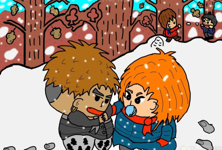 クラブ　雪の中の一幕