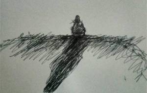 例えば貴女の涙の時、車イスの女性よ貴女は自分の最後を、悲し気持で、身体が不自由としても選ばないで、貴女には優しい心の愛の足があるよ、光りの中、心の豊かさで歩いてる貴女が僕には見えるよ、どうか強く生きて。 - 真鍋哲地 