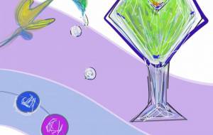 ダイヤ　輝くグラスカットの滴 - 【イベント】Challenged Artist Project【2025】 