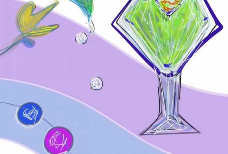 ダイヤ　輝くグラスカットの滴