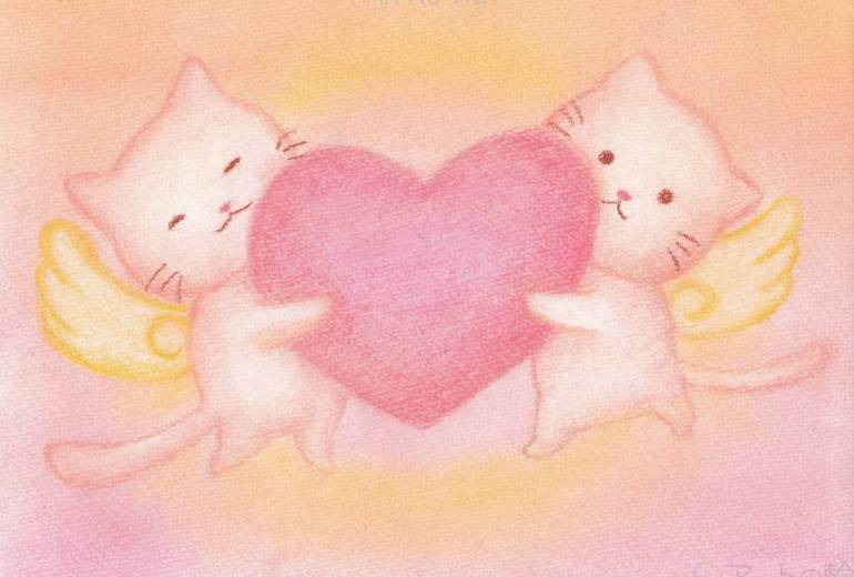 ハート　愛を運ぶ天使のねこたち