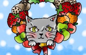 冬の味覚リース - ましゅまろまかろん 