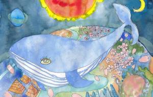 空を泳ぐくじら - 工房はんど　toki 