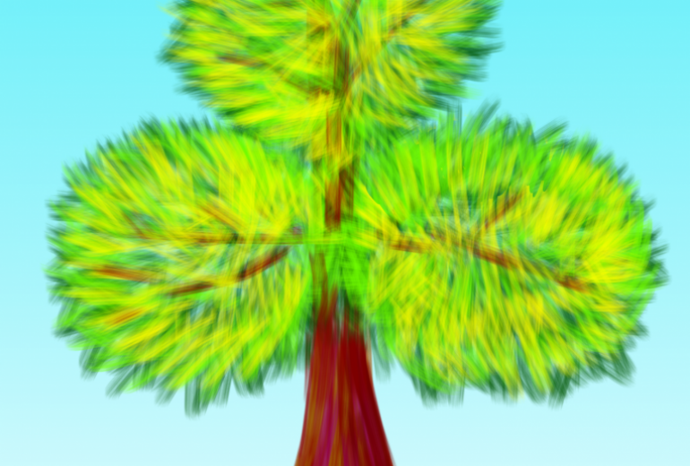 クラブ　クラブの形の木