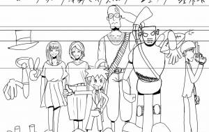 架空のアニメの対比図 - 金垣魯文