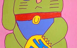 ダイヤ マネキネコ(緑) - 【イベント】Challenged Artist Project【2025】 