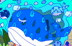 クジラと豊かな海の世界 - ましゅまろまかろん 