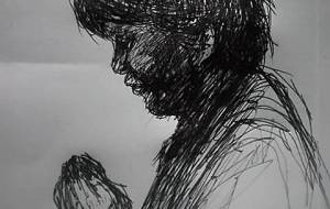 愛する母さんアート ドローイング 作品 - 真鍋哲地 