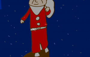 煙突にのるサンタさん - にゃんこそばこ 