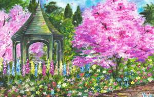 花咲く道を歩く - 工房はんど Yuki