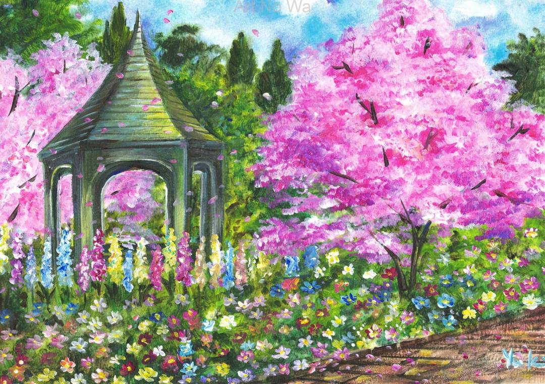 花咲く道を歩く | アートの輪