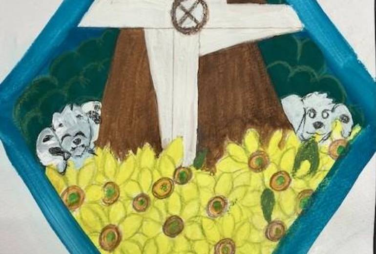 ダイヤ　夏のひまわりと風車