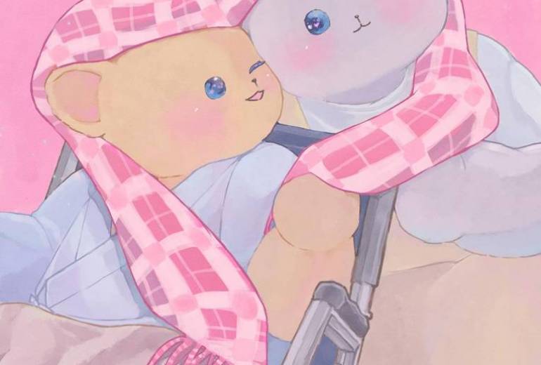 ハート　マフラーでハート！