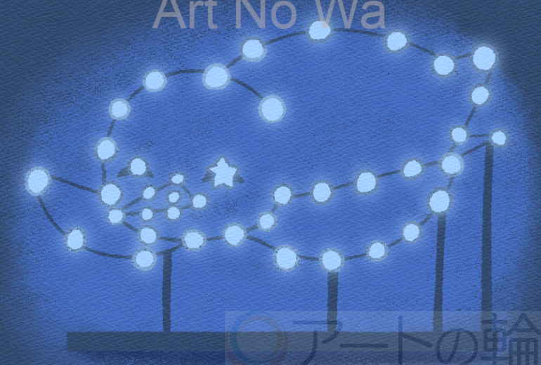 滑るペンギンのイルミネーション