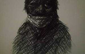 マスク姿の母さん - 真鍋哲地 