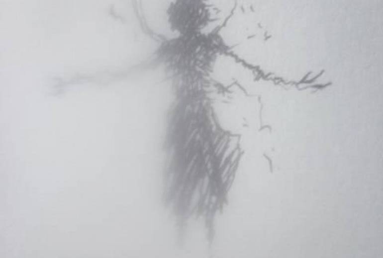 おらの、おっ母、消えんでくだせえ、おっ母（精神的ドローイングアート作品！おっ母、）