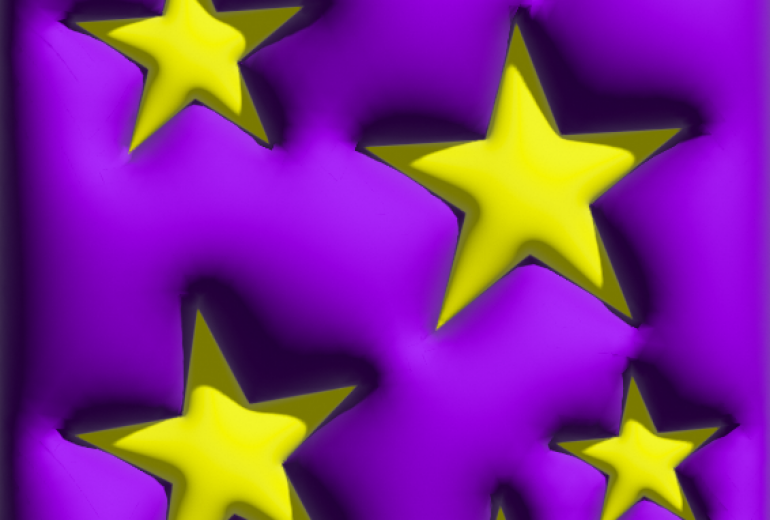 夜空と８つの星