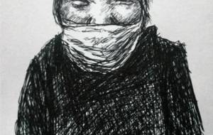 笑顔のおっ母、おっ母、オイラのおっ母を心をこめて描きました - 真鍋哲地