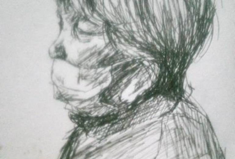 最愛の母（母さん見てくれ僕を！家族（弟）をささえてる、アートの仕事で僕は生きてる！見てくれ母さん！！）