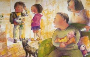 すうちゃんは、まほうの耳 　11場面　(絵本) - 伊藤無垢 