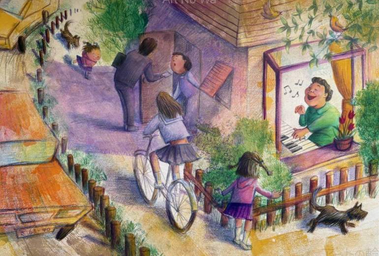 すうちゃんは、まほうの耳　5場面　(絵本)