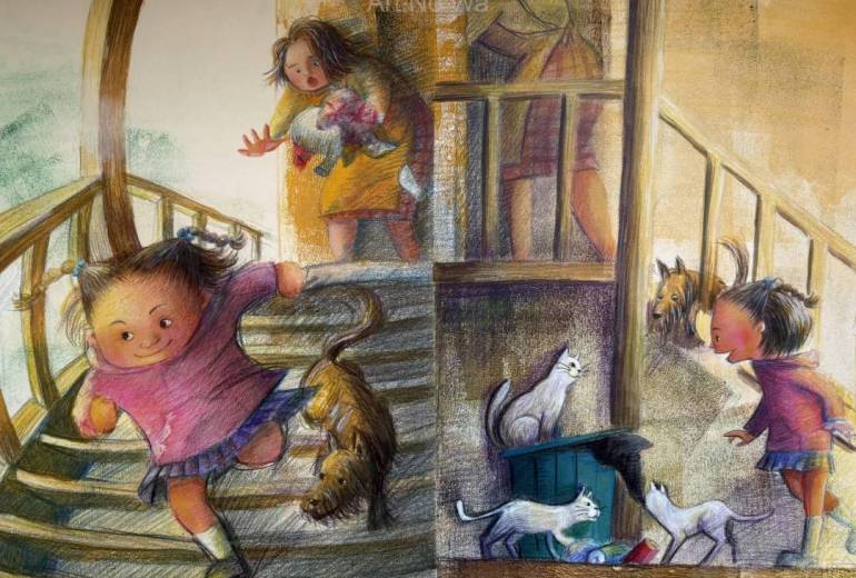 すうちゃんは、まほうの耳　4場面　(絵本)