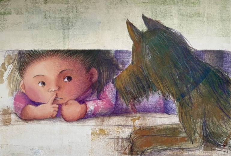 すうちゃんは、まほうの耳　3場面　(絵本)