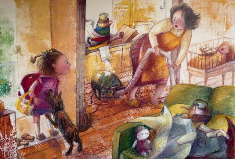 すうちゃんは、まほうの耳　2場面　(絵本)