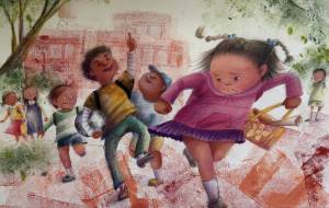 すうちゃんは、まほうの耳　1場面　(絵本) - 伊藤無垢 