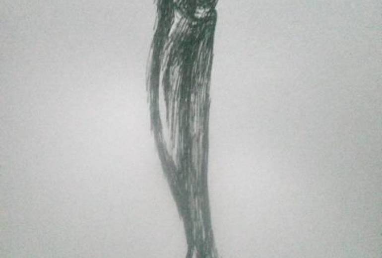 母さん、このイワシにも子どもがいて母がいるのでしょうか？今ただ施設にいる母さんに逢いたいです（ボールペン画を強く描きたい）