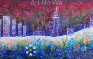 スカイツリーと不思議な背景 - ミケネコ 