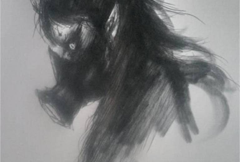 マンガアートドローイング作品 般若