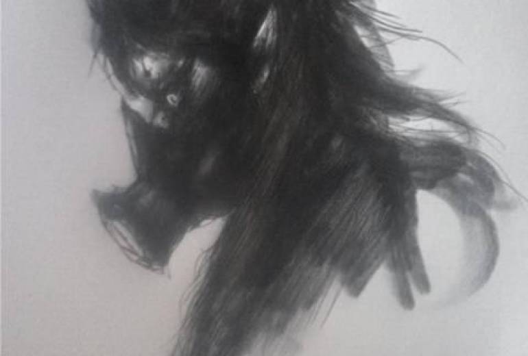 マンガアートドローイング作品般若その2（暇だから描いた笑）