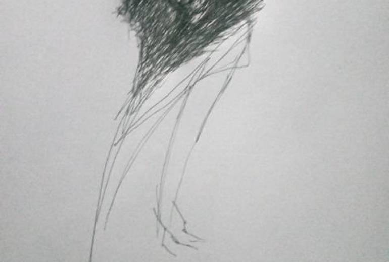 マンガドローイングアート絵画（一つ目妖怪デザインアートアプローチ）