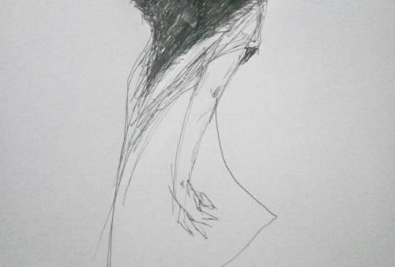 一つ目妖怪ファッション的モデルアート